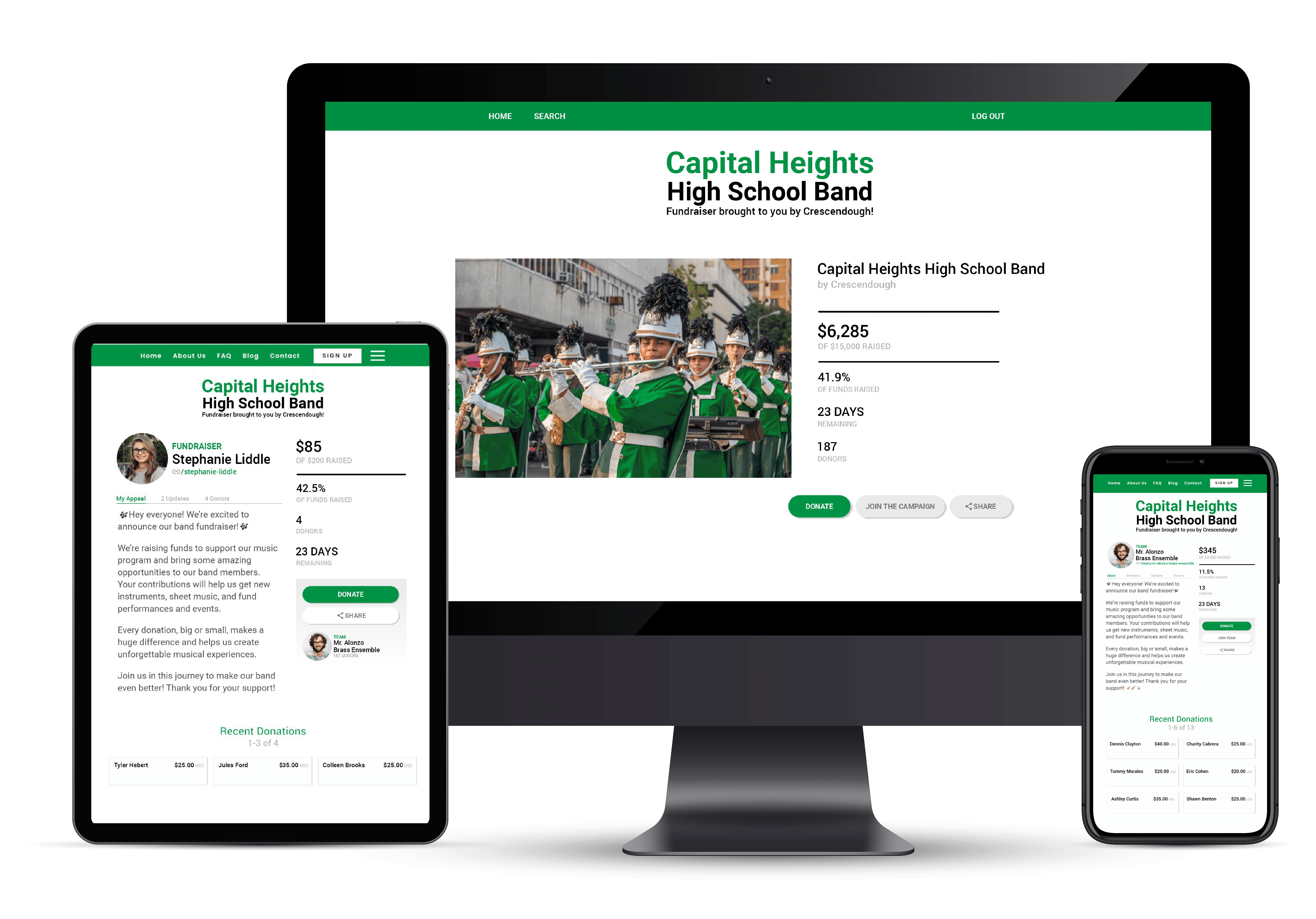 Crescendough Fundraising Screens Fundraising Types